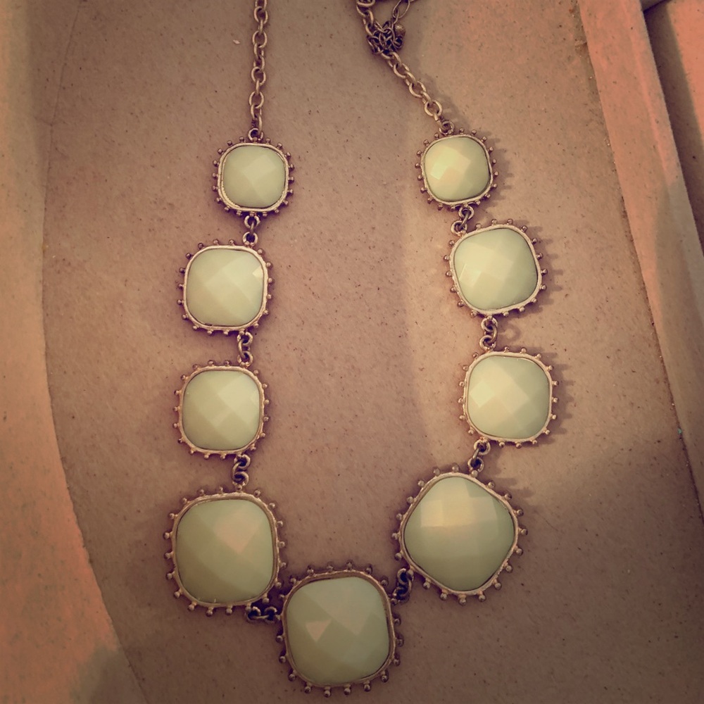 Betsey Johnson Mint green & Gold Necklace
